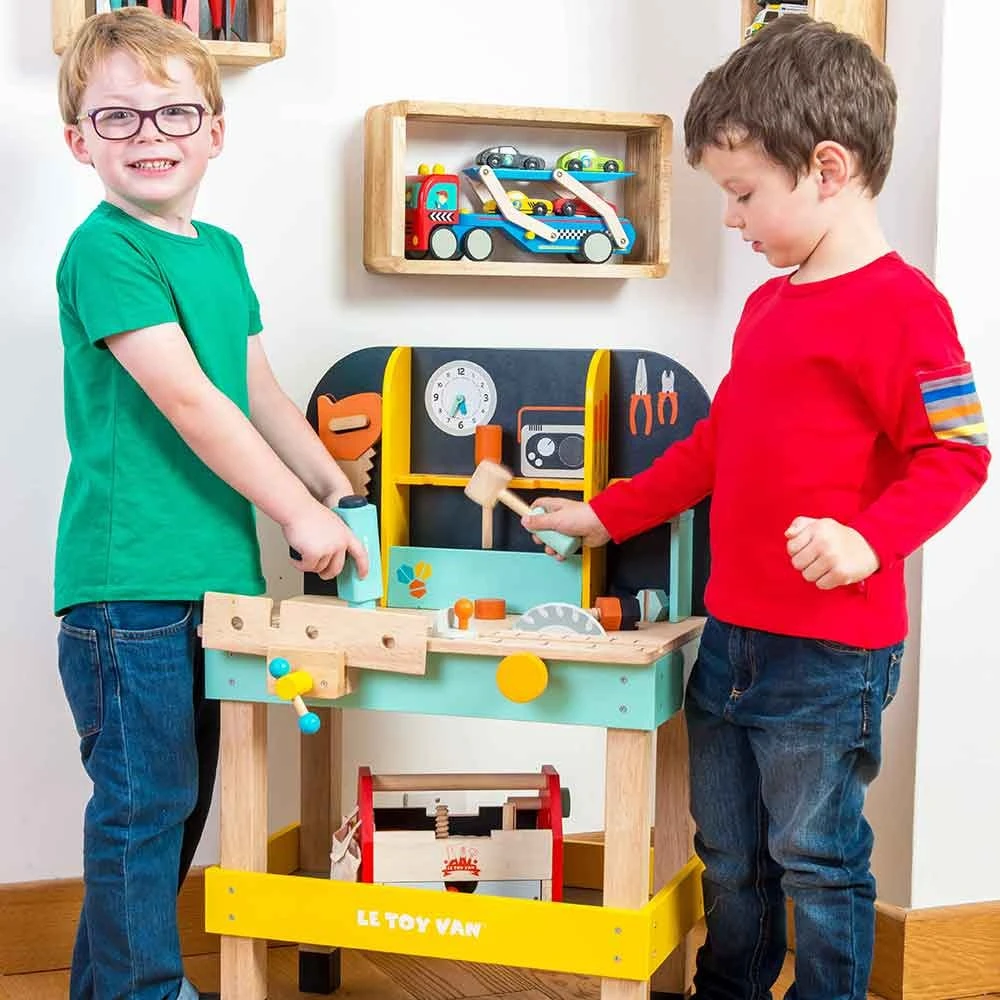 Le Toy Van Wooden Alex's Tool Bench With Accessories - Image 2