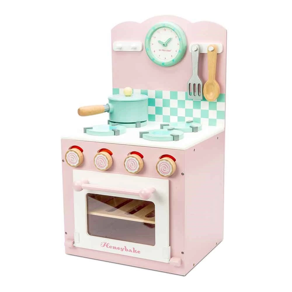 Le Toy Van Wooden Oven & Hob In Pink - Image 5