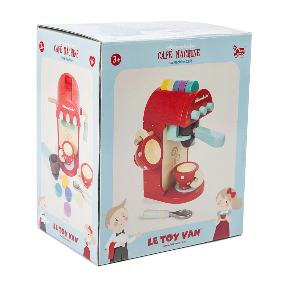 Le Toy Van Wooden Honeybake Cafe Machine With Milk Frother - Image 5