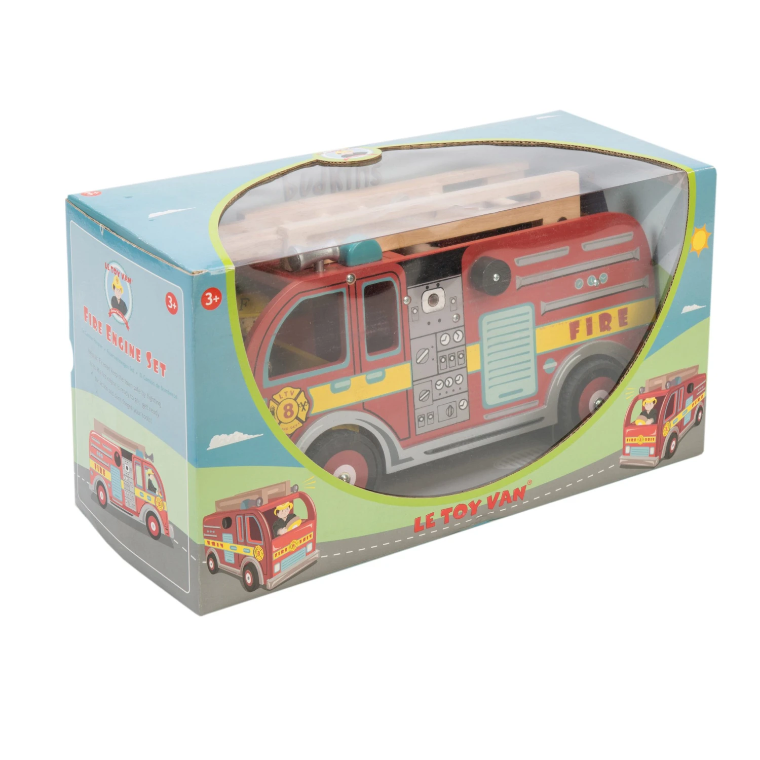 Le Toy Van Wooden Toy Fire Engine - Image 2