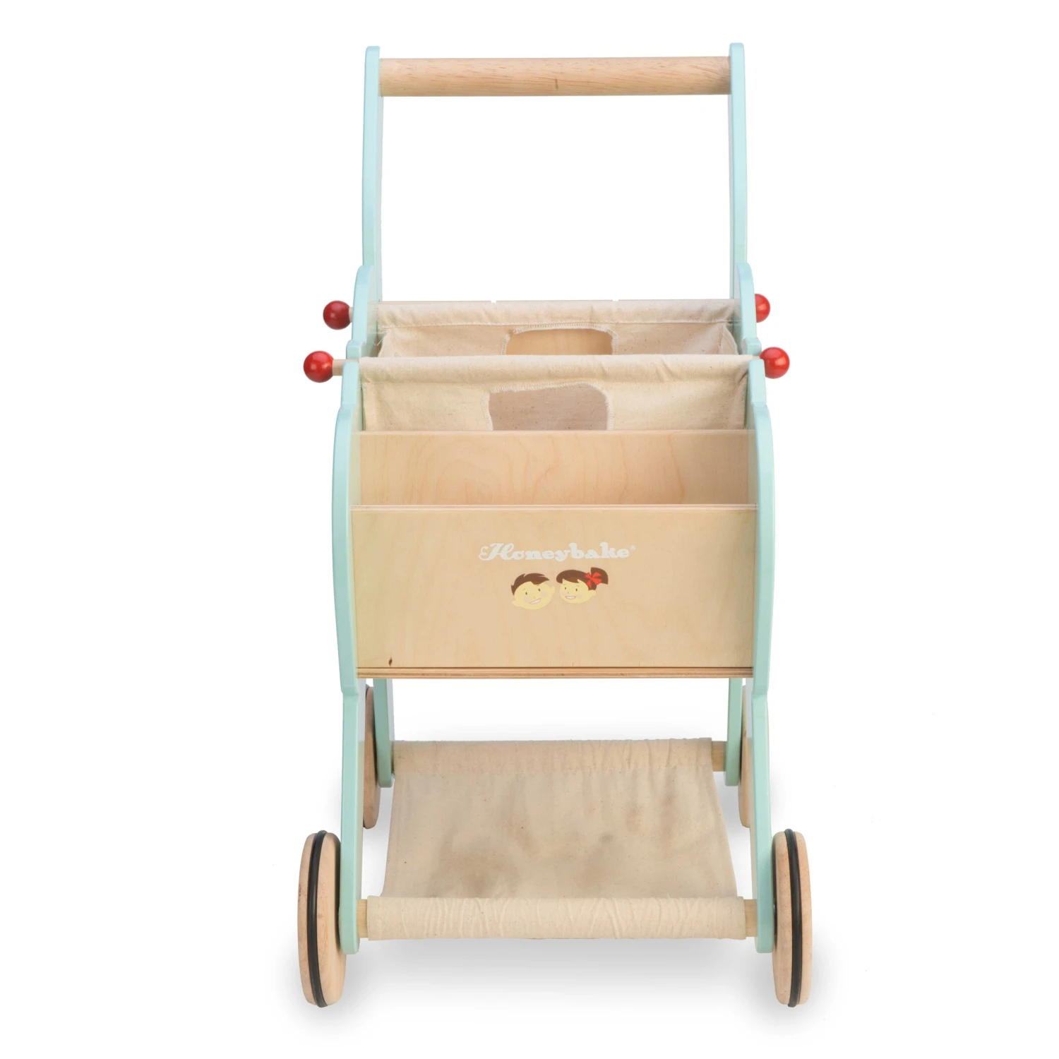 Le Toy Van Wooden Shopping Trolley And Cotton Bag - Image 2