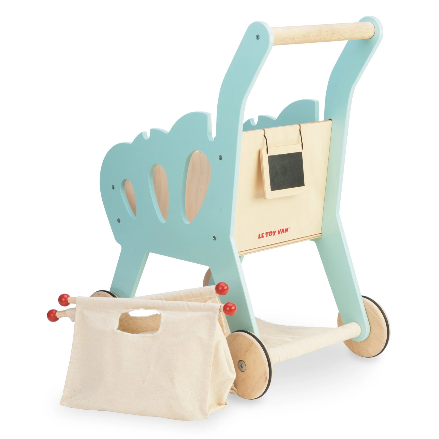 Le Toy Van Wooden Shopping Trolley And Cotton Bag - Image 3