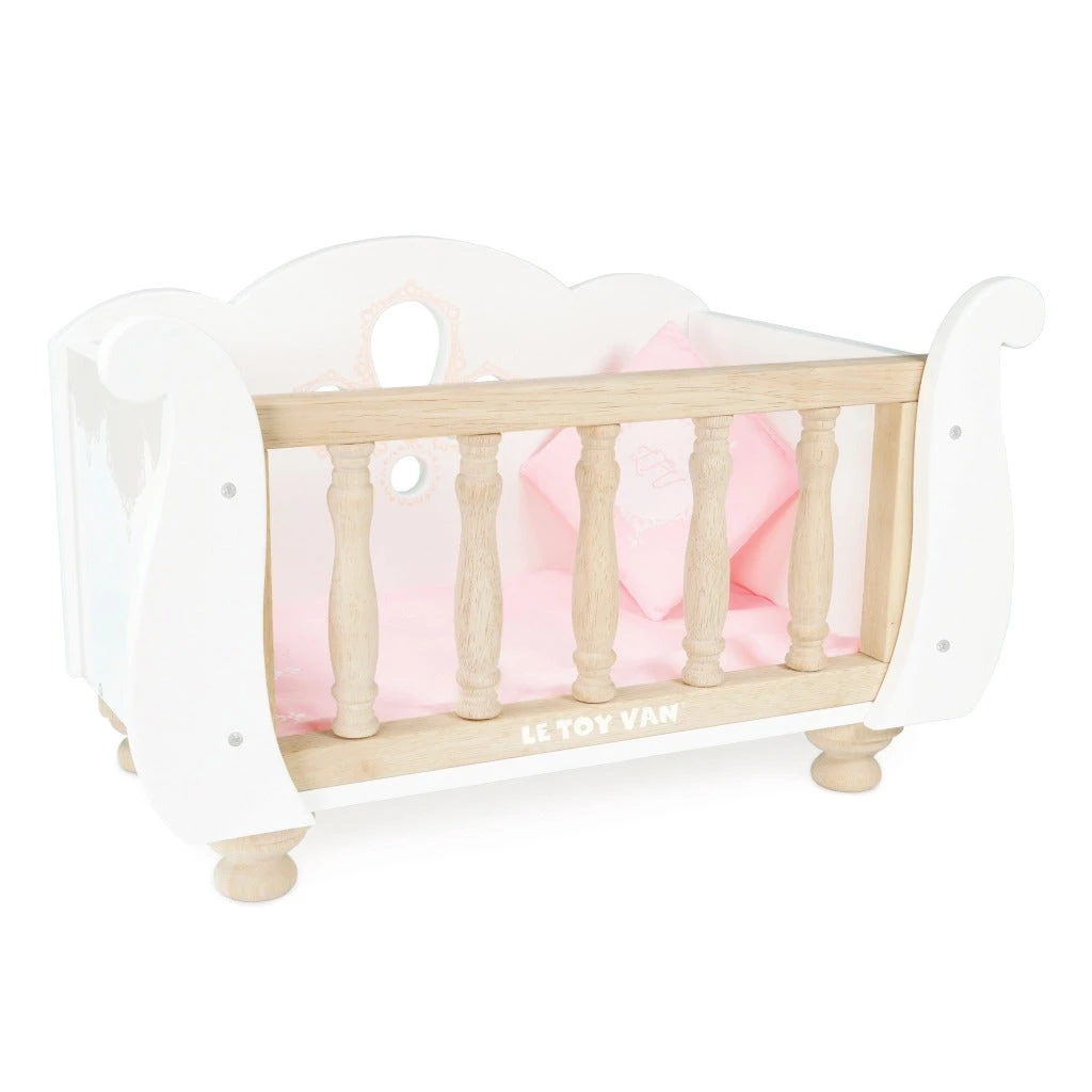 Le Toy Van Sleigh Doll Cot & Crib - Image 9