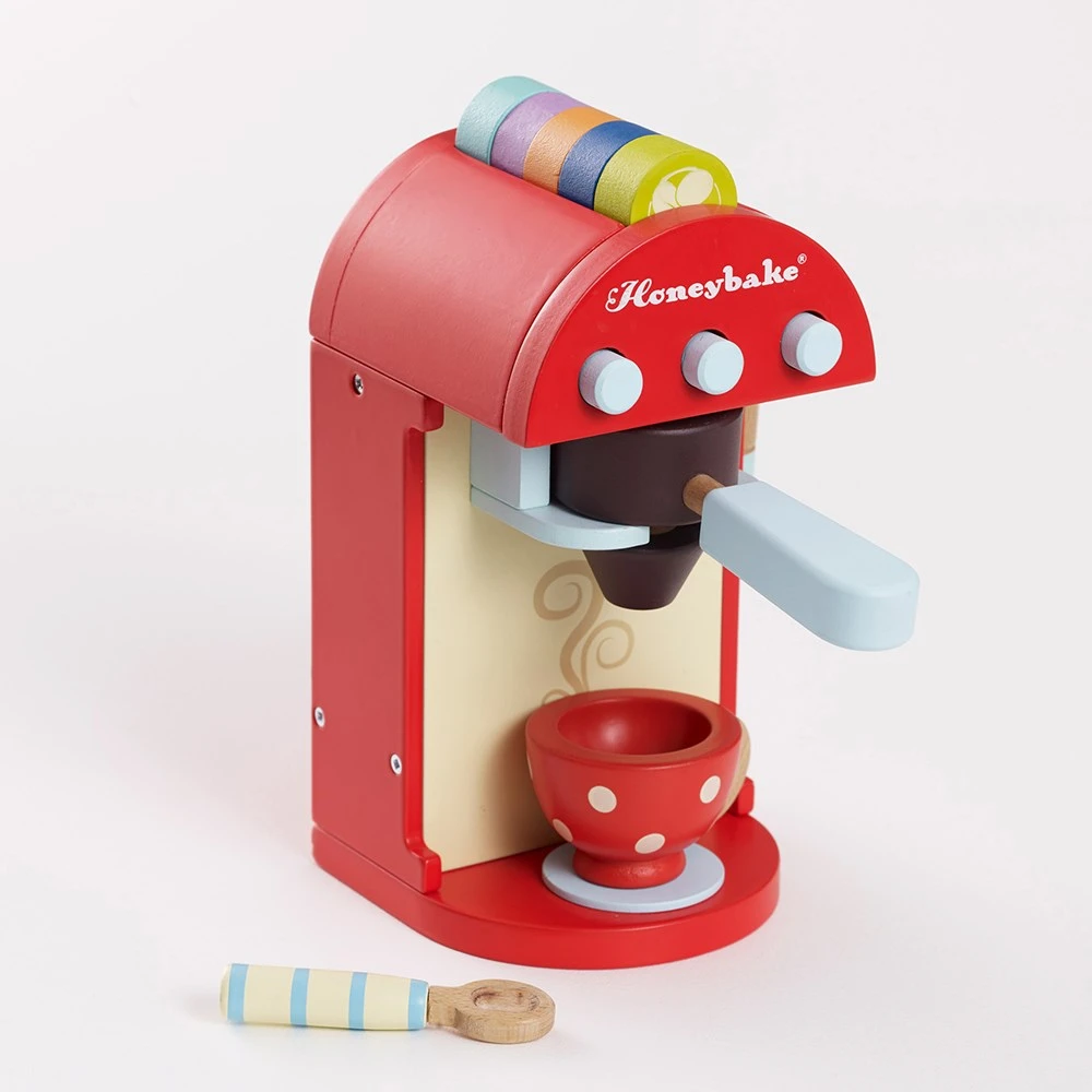 Le Toy Van Wooden Honeybake Cafe Machine With Milk Frother - Image 4