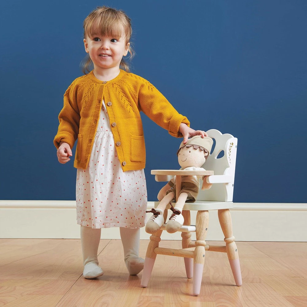 Le Toy Van Wooden Doll High Chair - Image 2