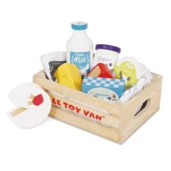 Le Toy Van Wooden Cheese And Dairy Crate