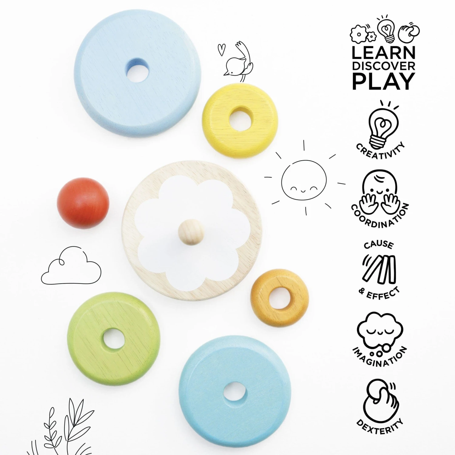 Rainbow Stacking Tower - Image 3