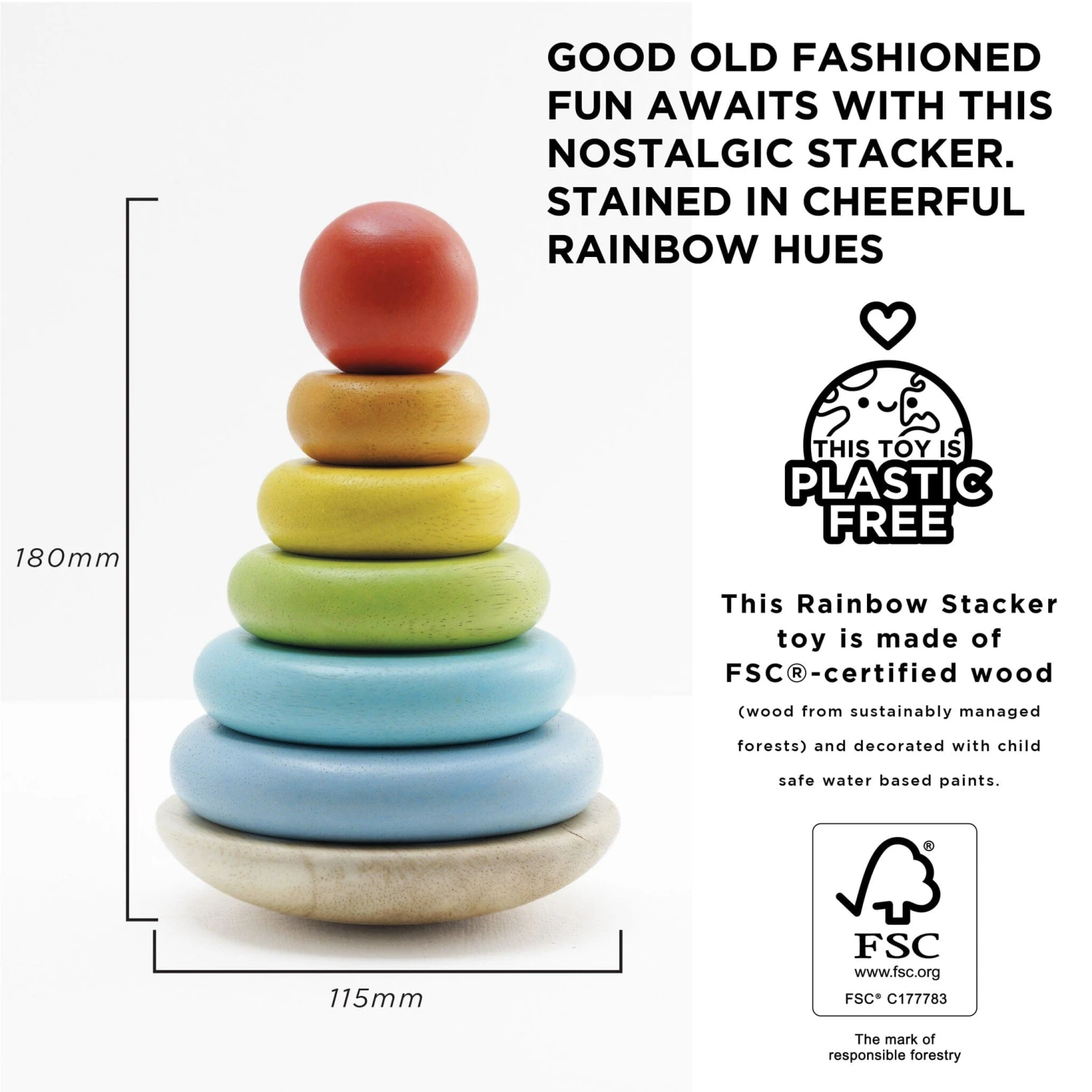 Rainbow Stacking Tower - Image 4