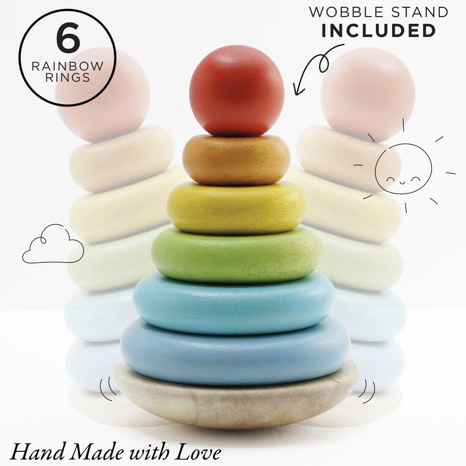 Rainbow Stacking Tower - Image 2