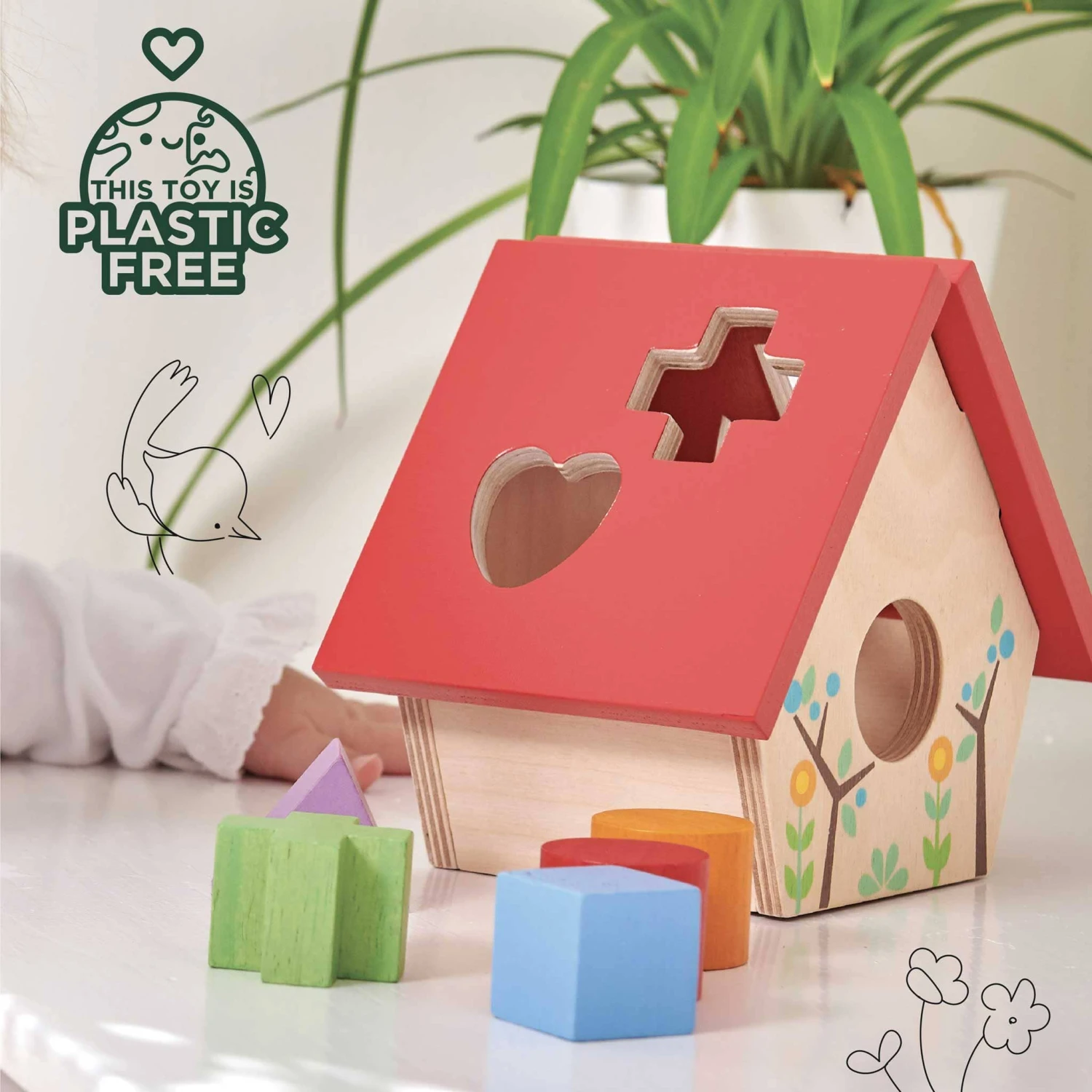 Woodland Bird House Shape Sorter - Image 2