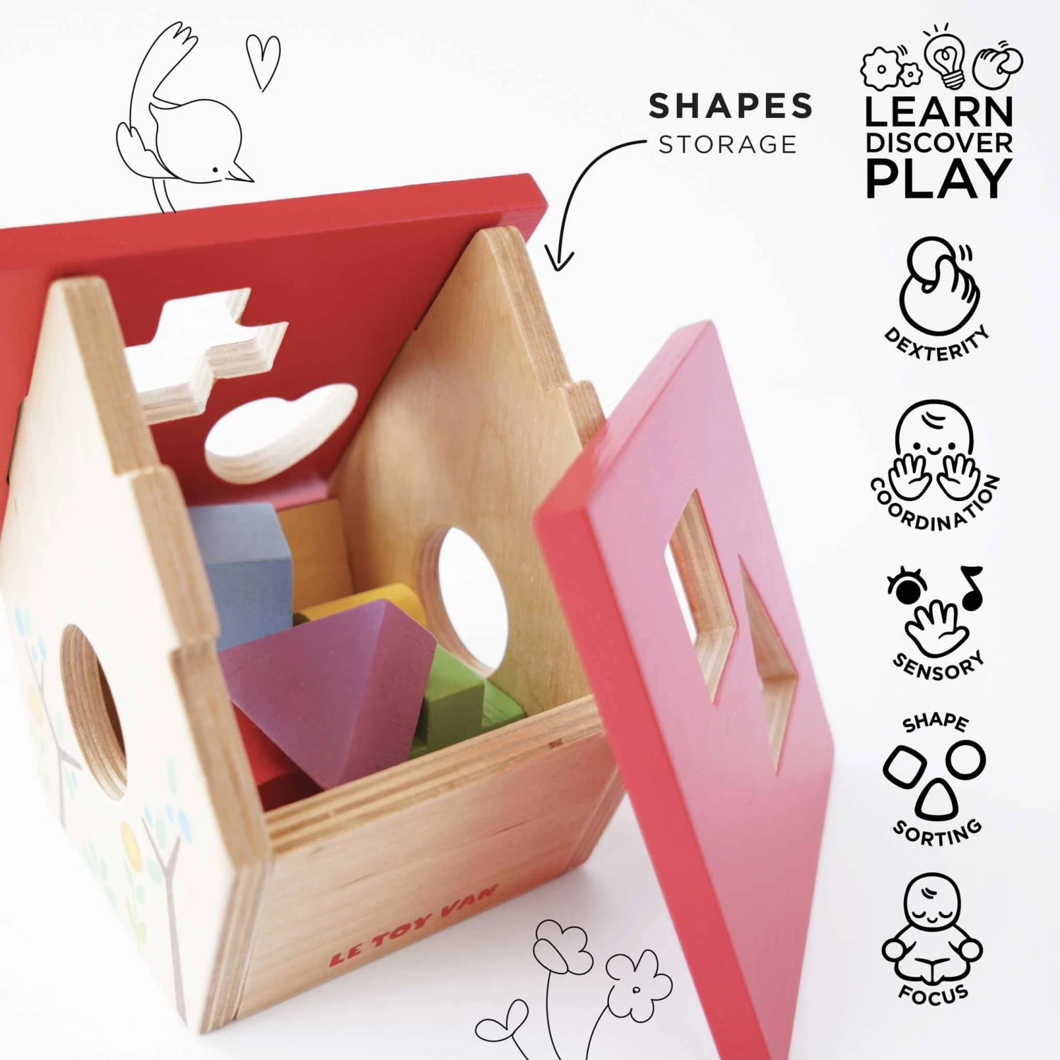 Woodland Bird House Shape Sorter - Image 6