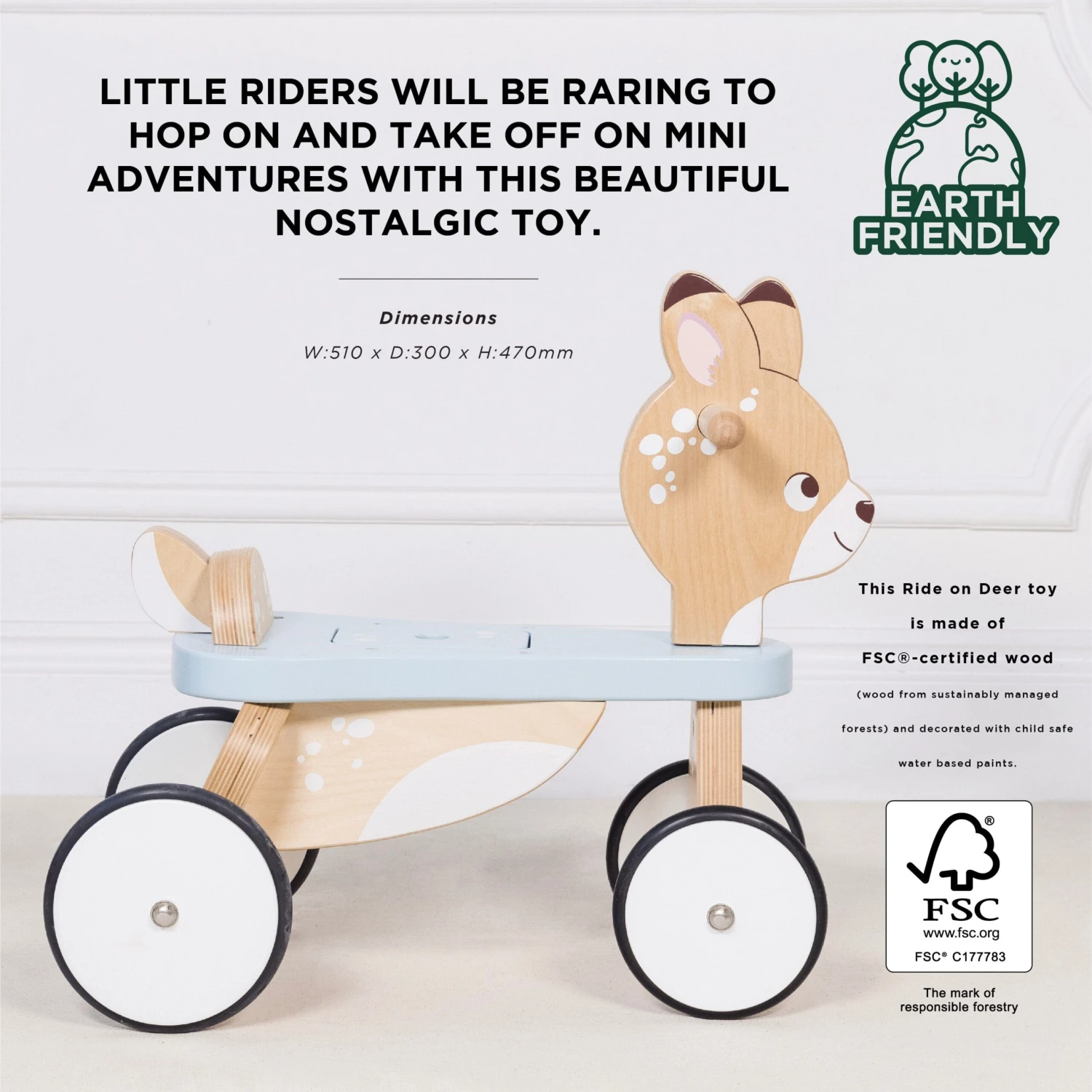 Woodland Ride-On Deer - Image 6