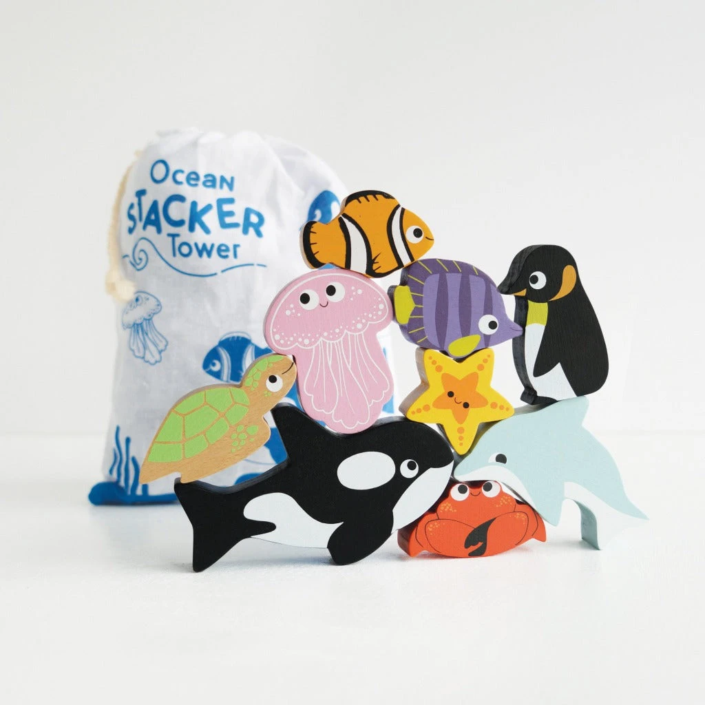 Le Toy Van Ocean Animal Stacker - Image 2