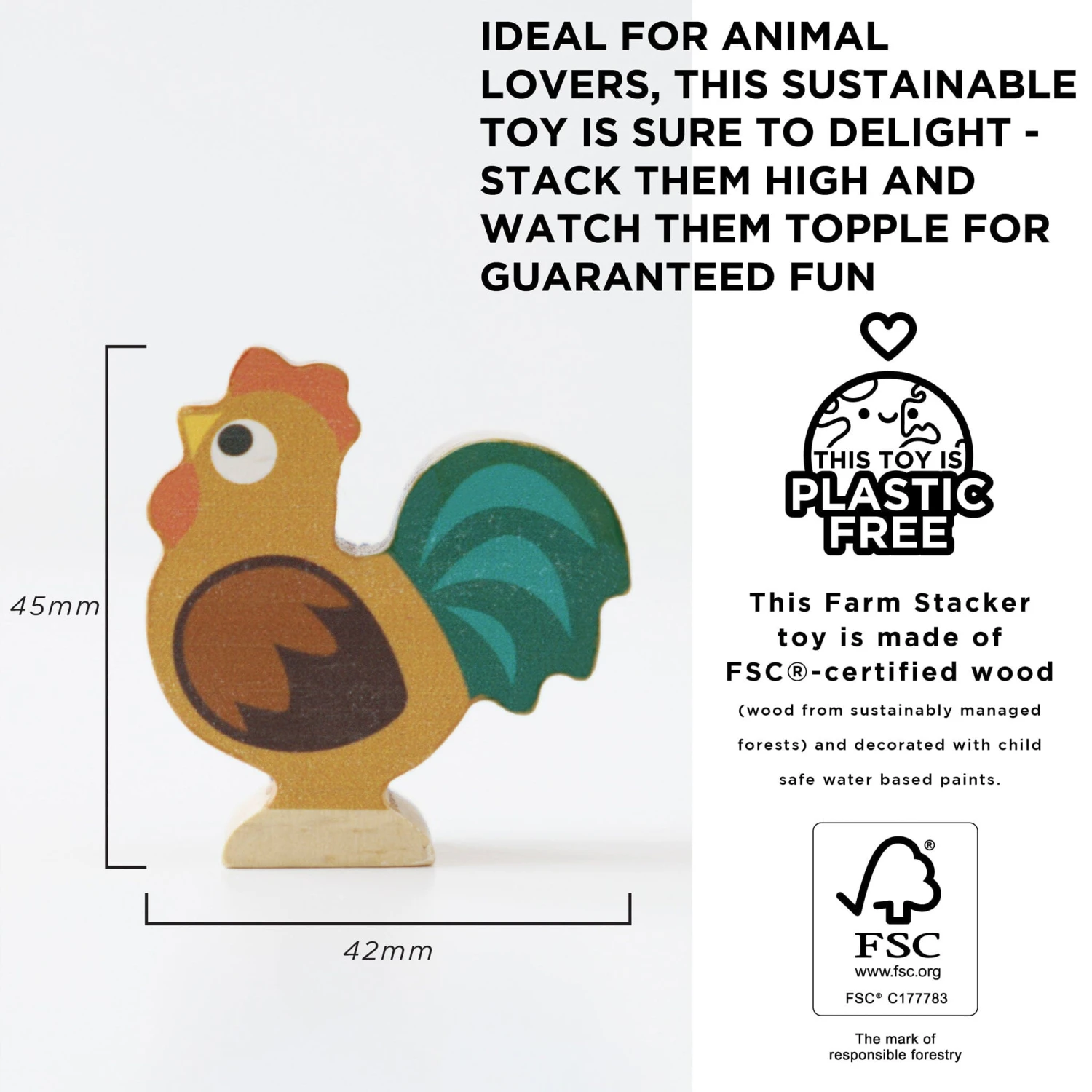 Farmyard Stacking Animals & Bag - Image 4