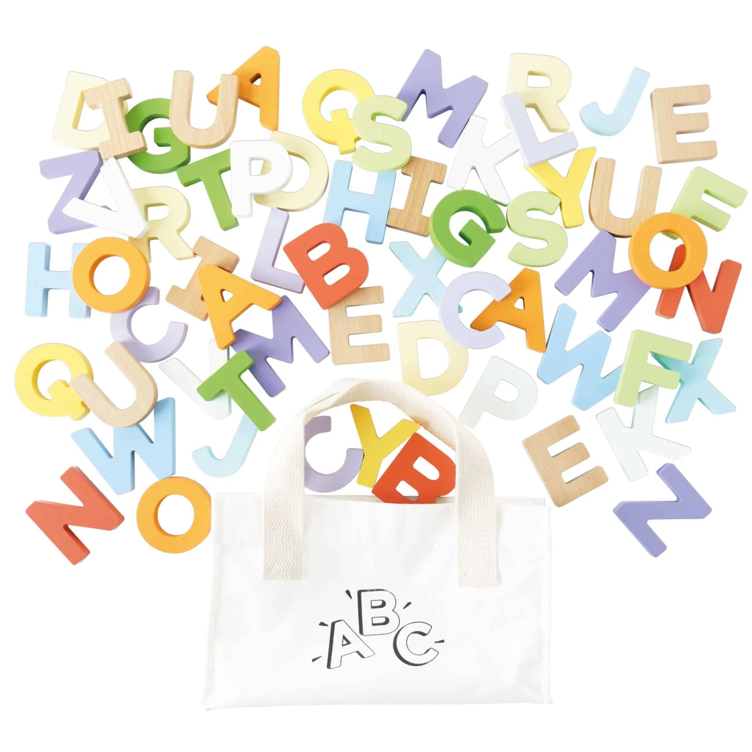 Wooden Alphabet Set & Bag - Image 6