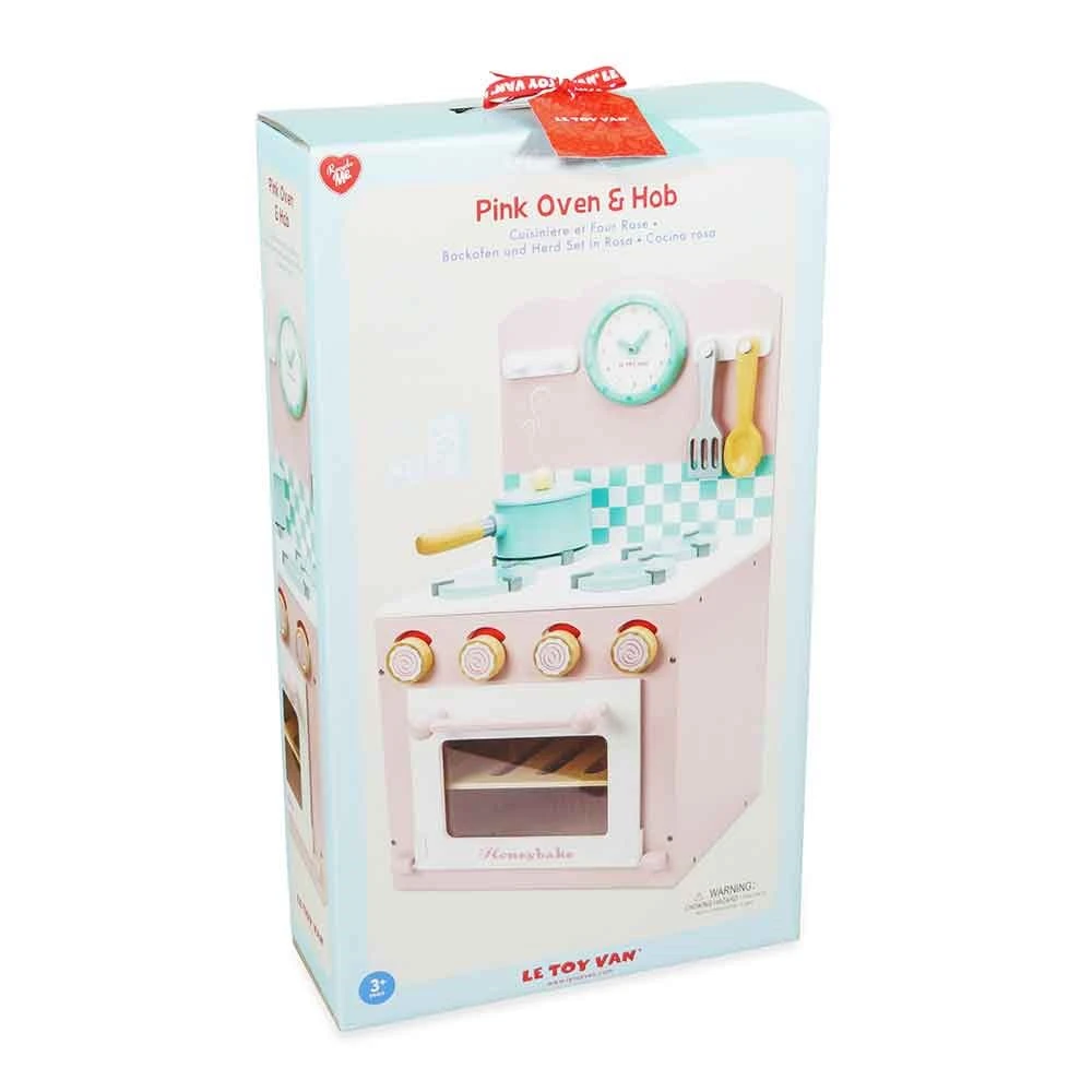 Le Toy Van Wooden Oven & Hob In Pink - Image 7