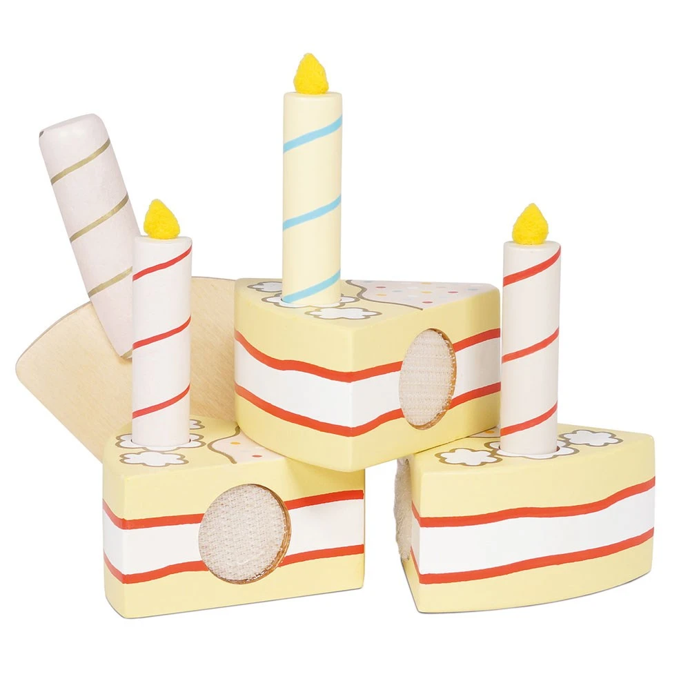 Le Toy Van Wooden Vanilla Birthday Cake With Candles - Image 2