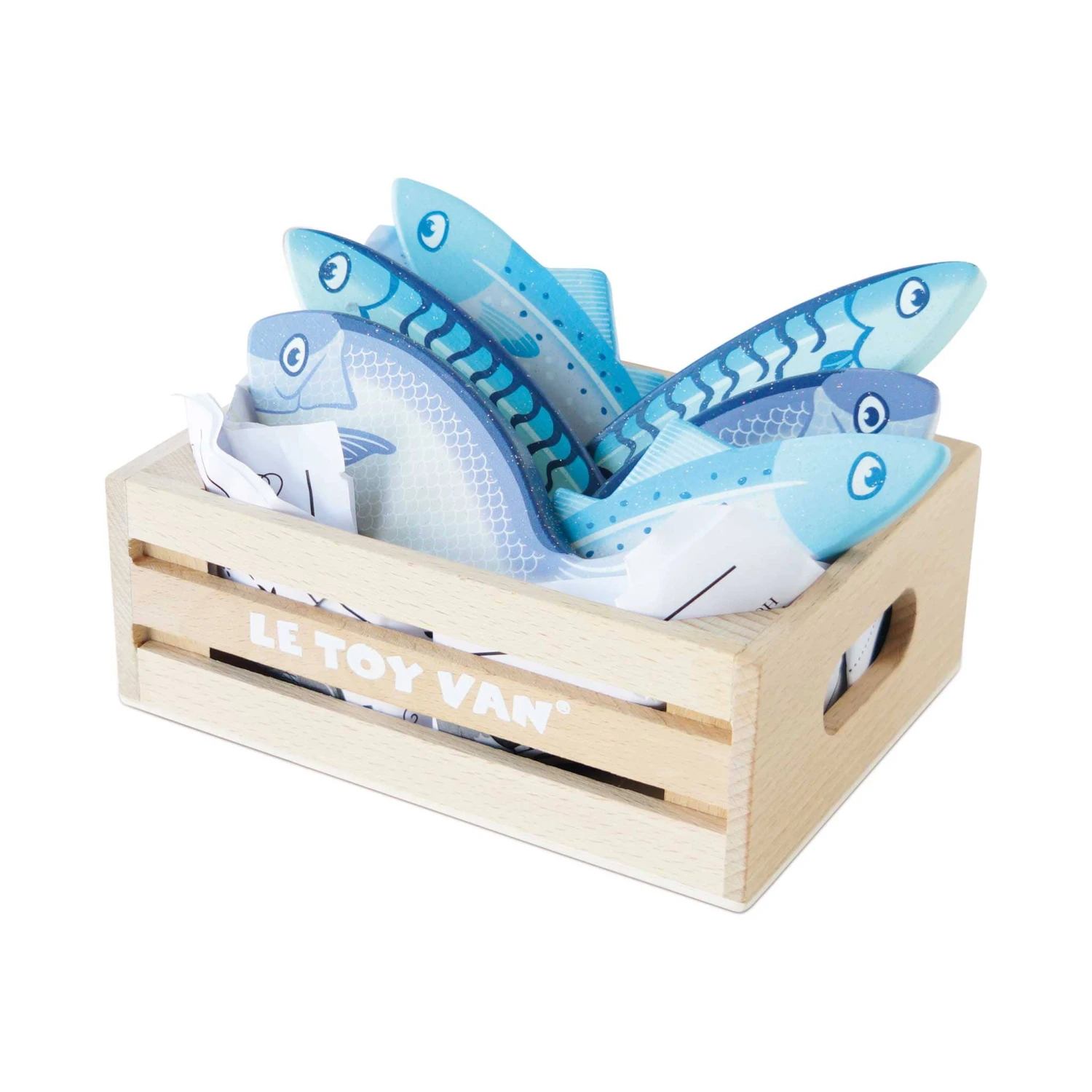 Market Fish Wooden Play Food Crate - Image 2