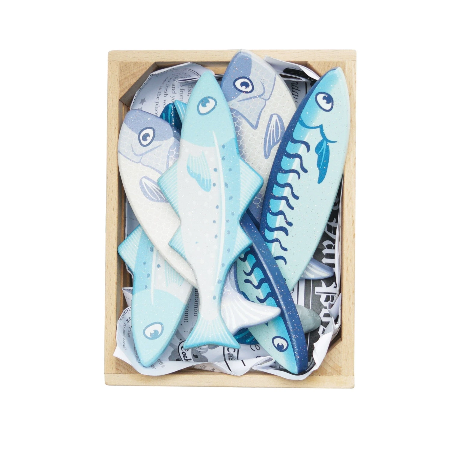 Market Fish Wooden Play Food Crate - Image 3