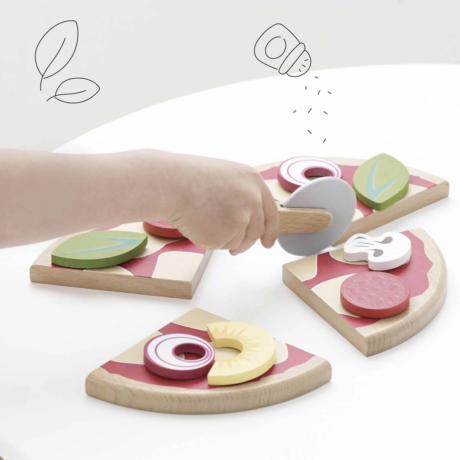 Pizza & Toppings With Slice Cutter - Image 5