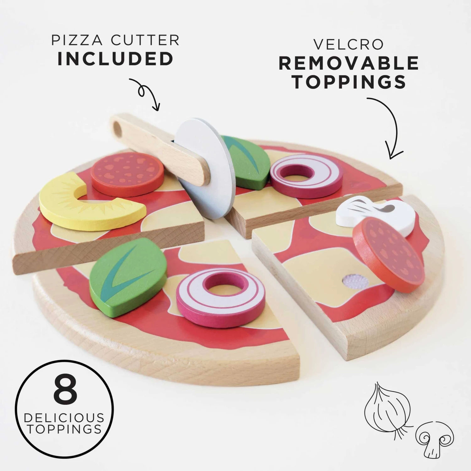 Pizza & Toppings With Slice Cutter - Image 2