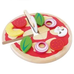Pizza & Toppings With Slice Cutter