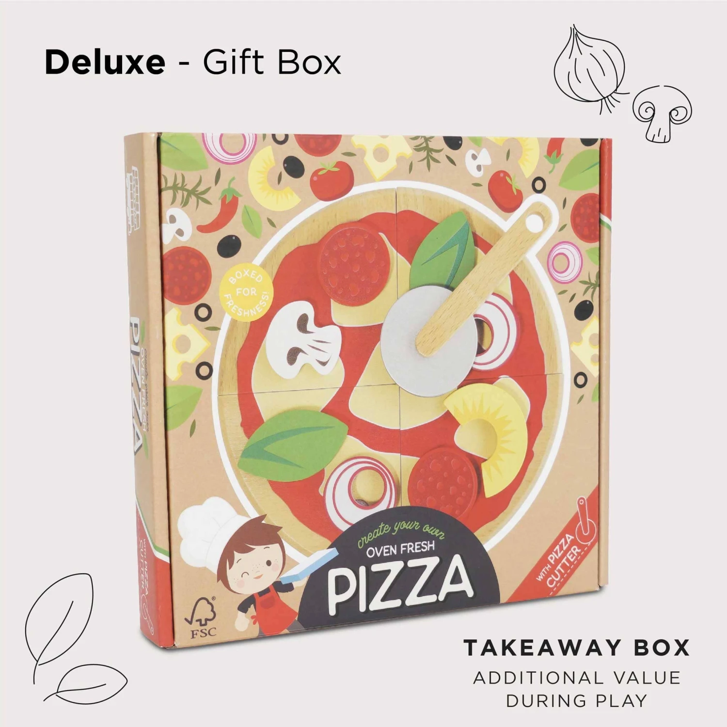 Pizza & Toppings With Slice Cutter - Image 4