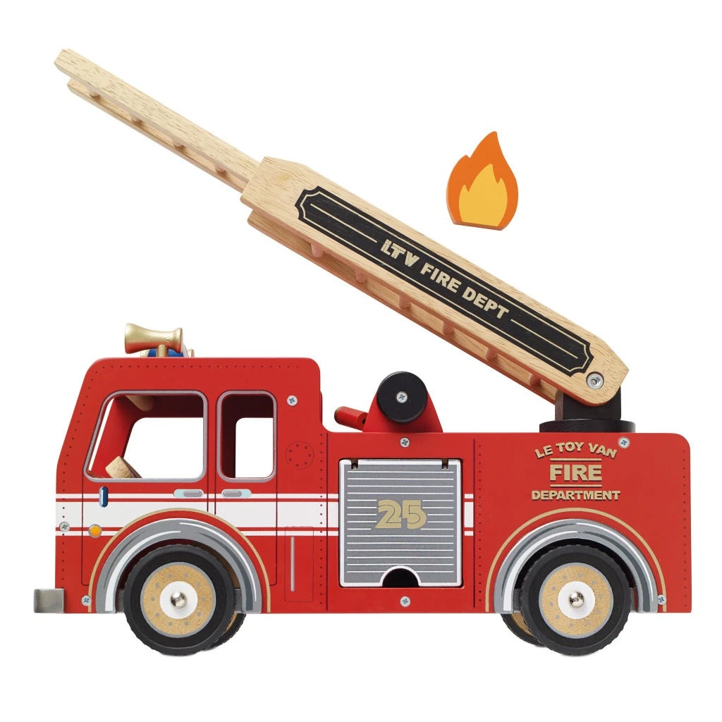 Le Toy Van Wooden Fire Engine (New Look) - Image 3