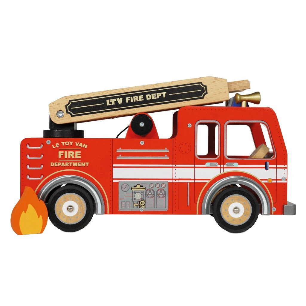 Le Toy Van Wooden Fire Engine (New Look) - Image 6