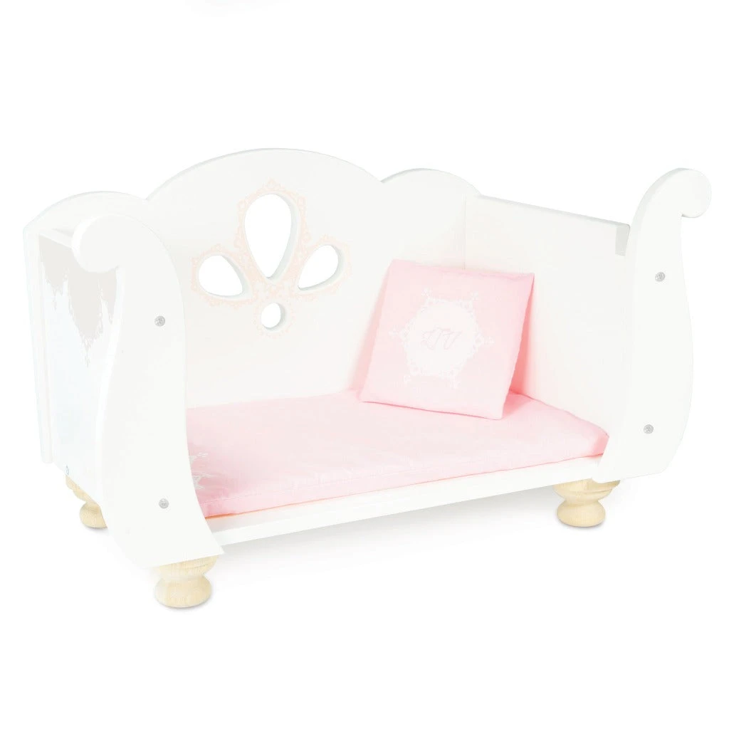 Le Toy Van Sleigh Doll Cot & Crib - Image 10