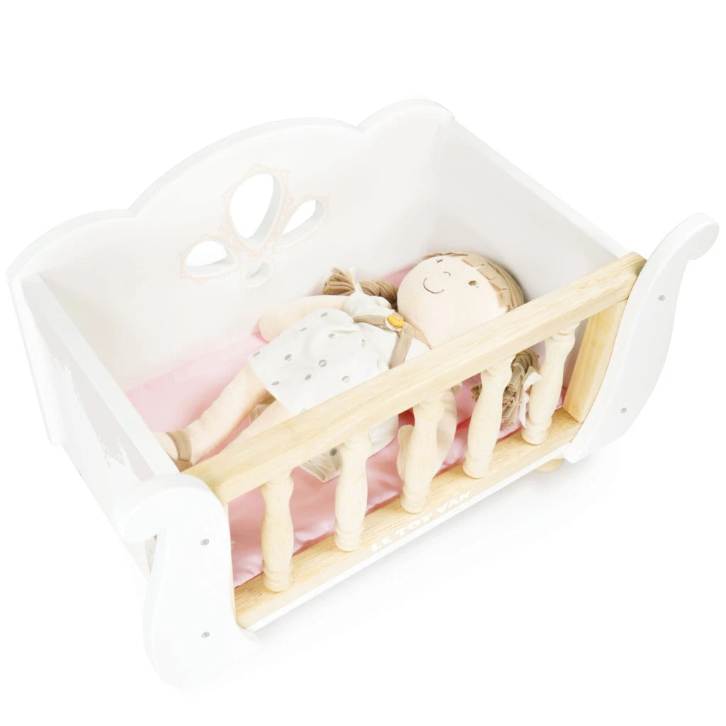 Le Toy Van Sleigh Doll Cot & Crib - Image 8