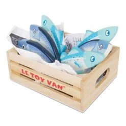 Le Toy Van Wooden Fresh Fish Crate For Honeybee Market