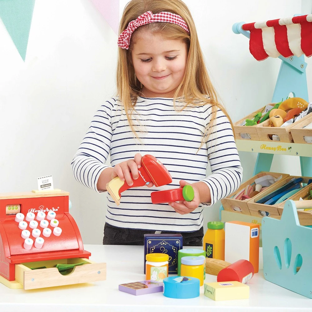 Le Toy Van Wooden Grocery Set & Scanner - Image 4