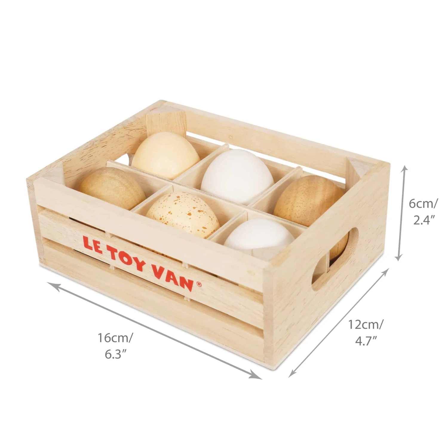 Le Toy Van Farm Eggs Half Dozen Crate - Image 4