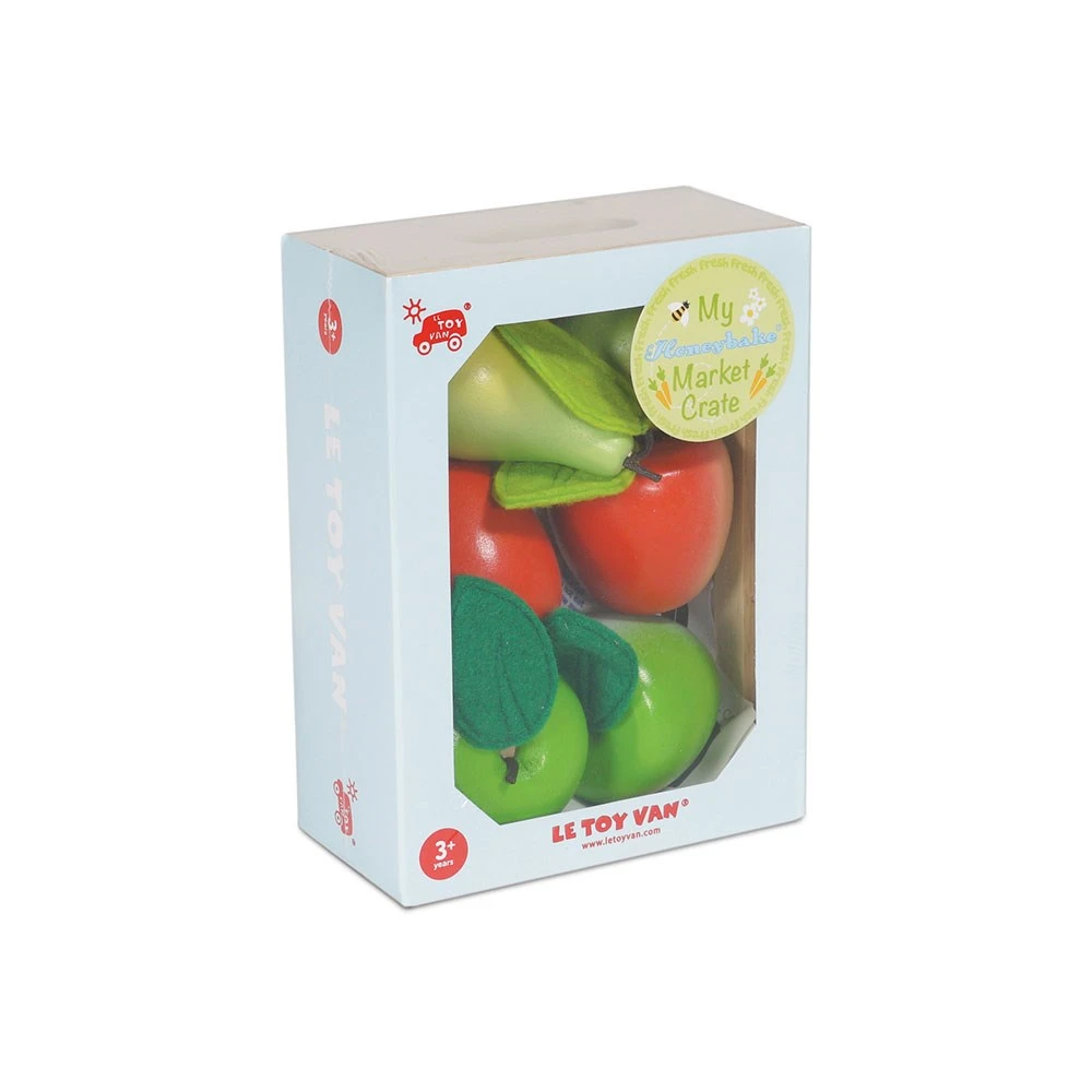 Le Toy Van Wooden Apples And Pears Market Crate - Image 4
