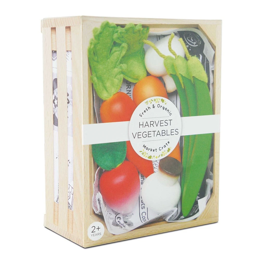 Le Toy Van Wooden Crate Of Harvest Vegetables For Honeybee Market - Image 4