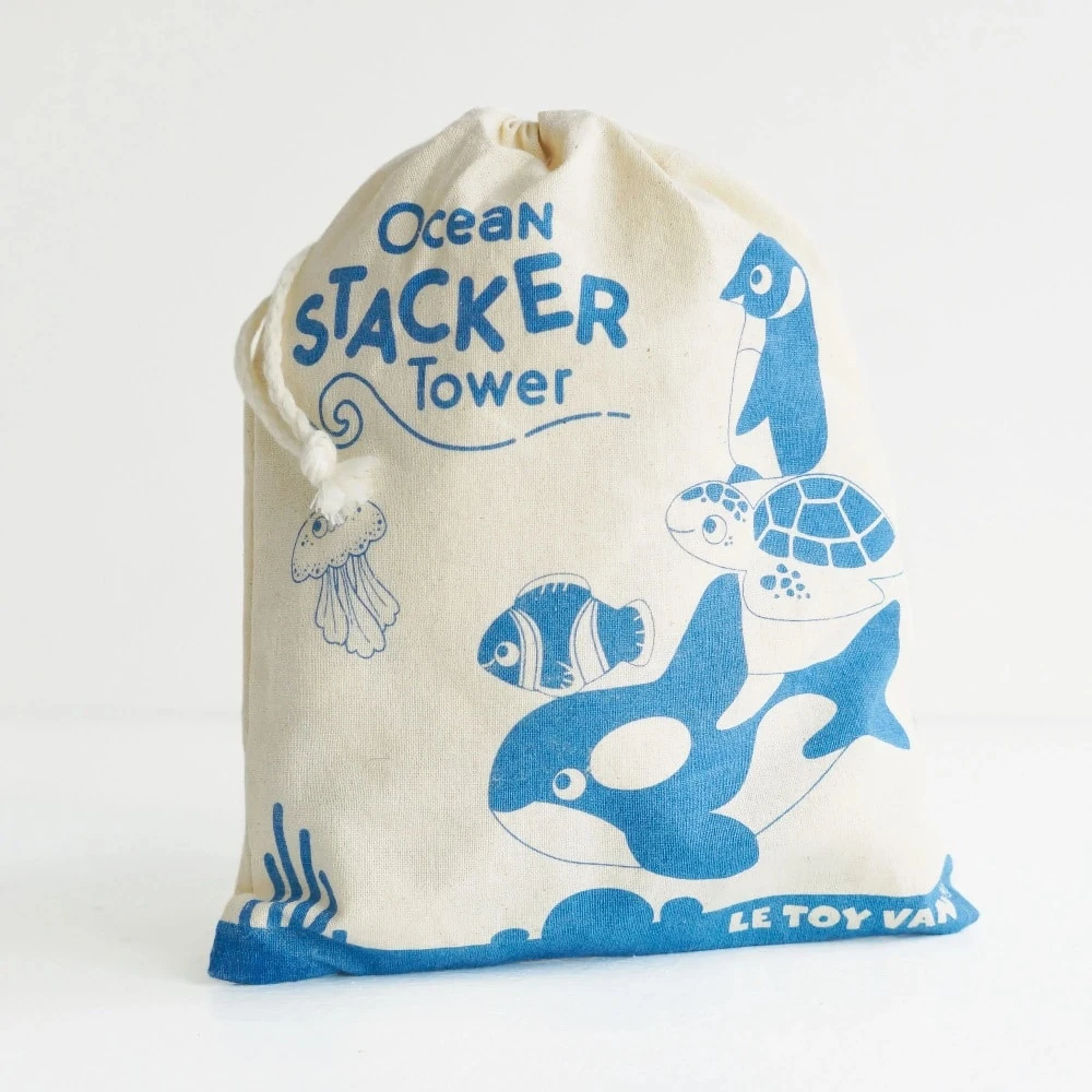 Le Toy Van Ocean Wooden Animals Stacking Toy - Image 7