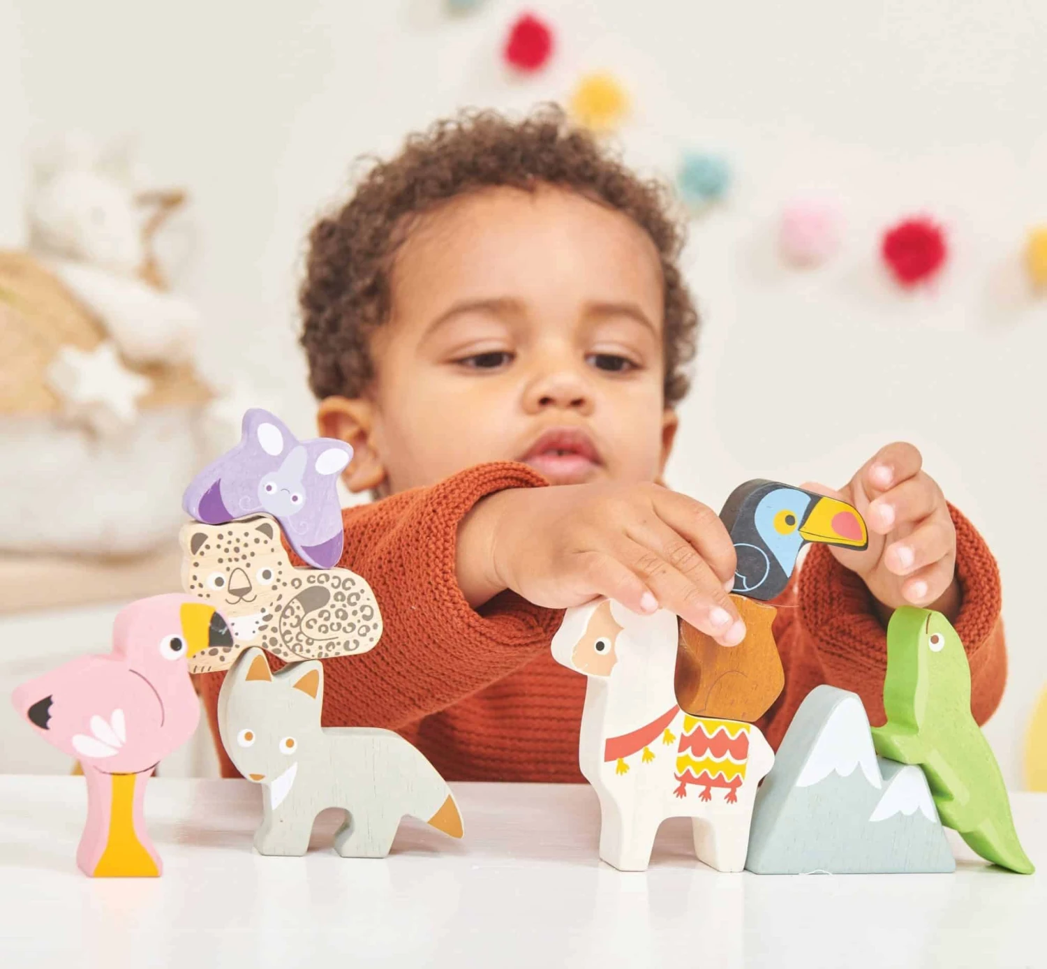 Le Toy Van Andes Wooden Animals Stacking Toy - Image 2