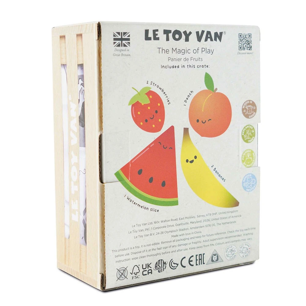 Le Toy Van Wooden Crate Of Fruits For Honeybee Market - Image 4