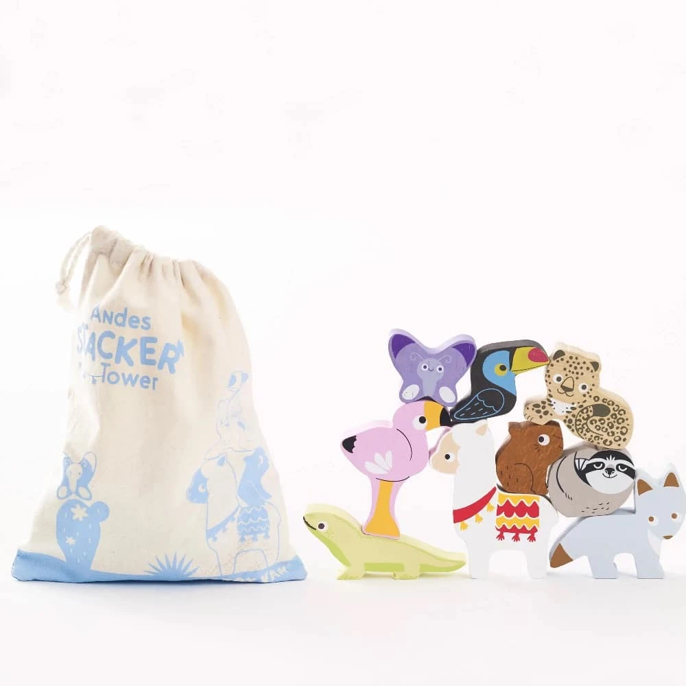 Le Toy Van Andes Wooden Animals Stacking Toy - Image 6