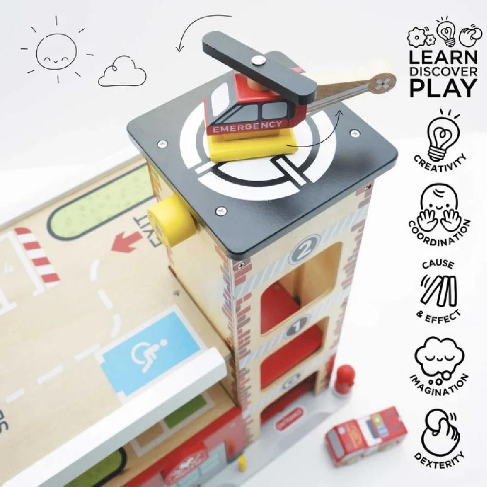 Le Toy Van Fire & Rescue Garage - Image 2